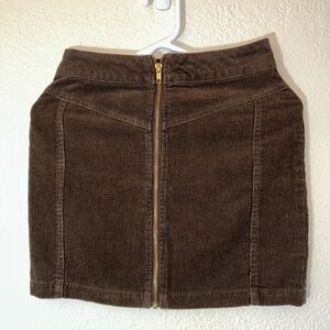 Wild Fable Brown Corduroy Mini Skirt Size 00 Fall Casual Cute